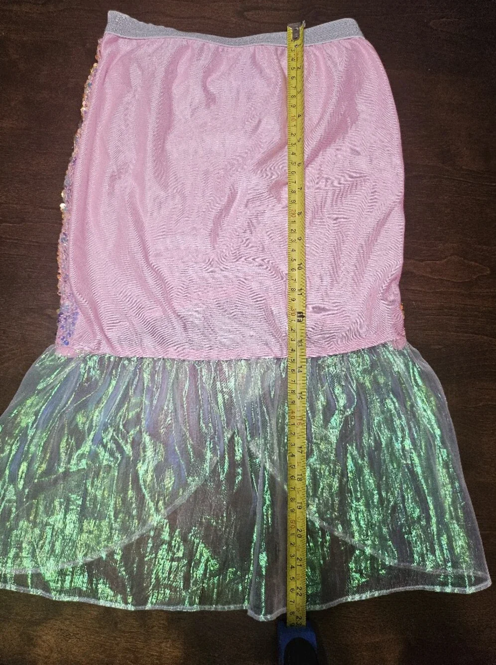 More Than Magic Pink Iridescent Sequin & Tulle Mermaid Skirt/ Swim Cover-up